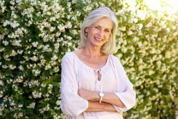 Older woman happy with urinary incontinence treatment Hampton Court